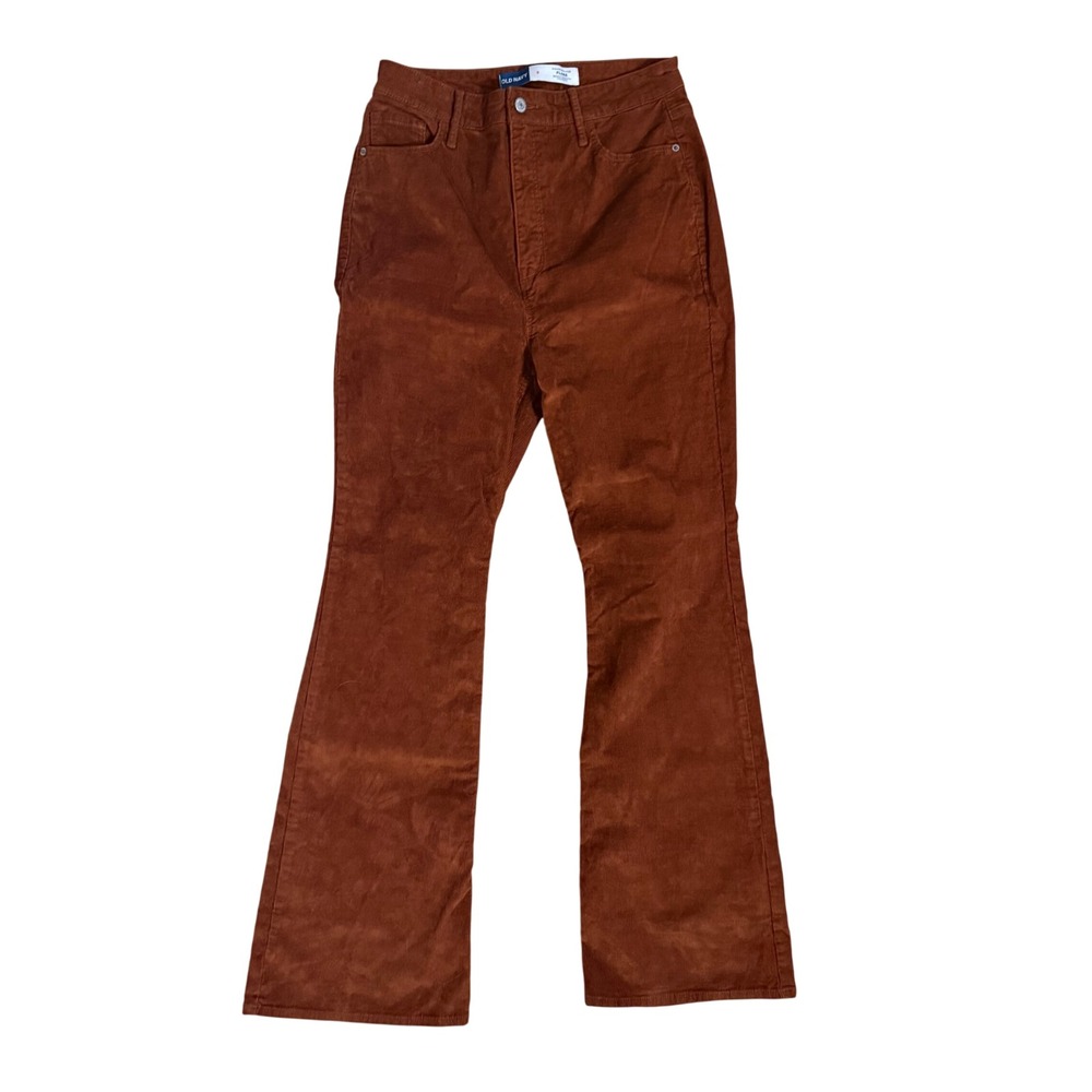 Old Navy Higher High-Rise Flare Corduroy Pants Cinnamon Brown Size 8 Boho Hippie